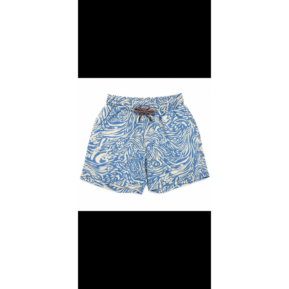 Maaji Swim Trunks Mens S Blue Abstract Animal Print Elastic Waist Board Shorts